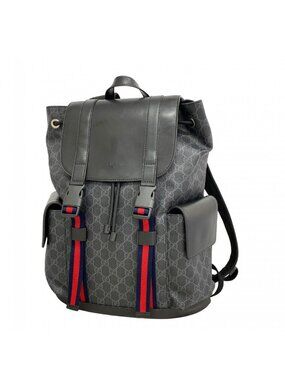 Gucci Backpack GG Supreme Black Silver